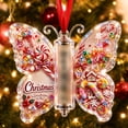 thumbnail image 6 of Christmas Cash Gift Butterfly Ornament, Acrylic Holiday Money Holder Ornament with Built-in Clear Compartment, Hanging Christmas Tree Cash Holder, Decor for Christmas Tree, Window, Car, Holiday Gift, 6 of 6