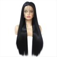 thumbnail image 2 of Peluca de Encaje Completo de 24 Pulgadas, Pelucas de Cabello Humano Liso de Hueso para Mujeres Negras, Peluca Frontal de Encaje Recto HD Sin Pegamento Prearrancada, 2 of 5