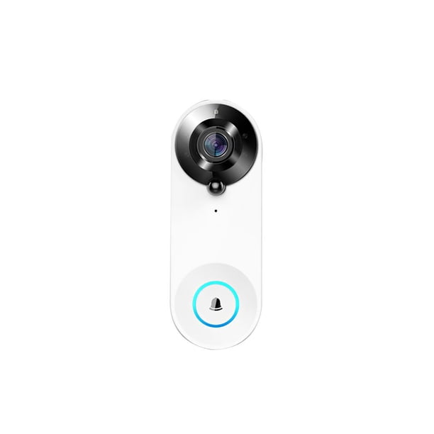 Bearachild Timbre de video Timbre de detección PIR Timbre de Timbre incorporado de 4400 mAh Wi-Fi Soporte de timbre Cerraduras de hardware blanco