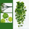 thumbnail image 2 of HengDidi 100cm Long Artificial Vines Leaves Fake Hanging Plants Silk Tree Leafs Green Bamboo Winding Rattan for Home Garden Wedding Decor, 2 of 7