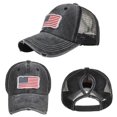 thumbnail image 2 of Memorial Day Mens Trucker Cap Us Flag Patch Washed Vintage Mesh Back Breathable Patriotic Casual Hats, 2 of 2