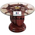 thumbnail image 1 of Nauticalmart Glass Ship Wheel Decorative Table Custom Size, 1 of 4