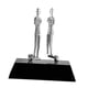 thumbnail image 3 of Estatua de pareja, escultura abstracta, minimalismo romántico, adorno de escritorio para la oficina Plata, 3 of 7
