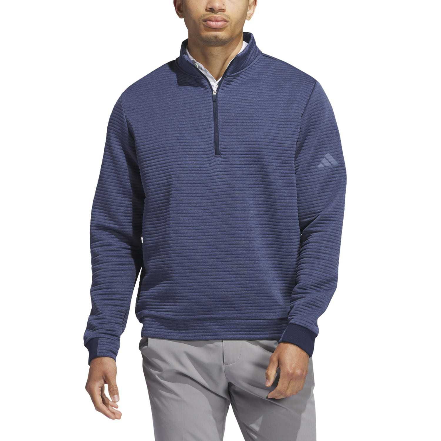 Men's adidas Ultimate365 Water-Resistant 1/4-Zip Pullover Jacket Color: Navy Size: M