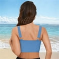 thumbnail image 4 of Yindaity Tankini Swim Top Sexy Bathing Suit for Women Women's Underwire Tankini Top Tummy Control Bathing Suits Sexy V Neck Crossover Swim Top Only Swim Tops Women Top Only(Navy,M), 4 of 8