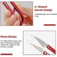 thumbnail image 3 of Set Of 2 Sewing Scissors, U-Shaped Yarn Shears Embroidery Mini Shears Trimmer For Sewing Sewing Diy Craft Supplies, Red + Black, 3 of 6