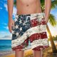 thumbnail image 2 of Pantalones Cortos de Cintura Elástica para Hombre, Día de la Independencia de los Estados Unidos, Pantalones Cortos de Bolsillo para Deportes de Playa, 2 of 5