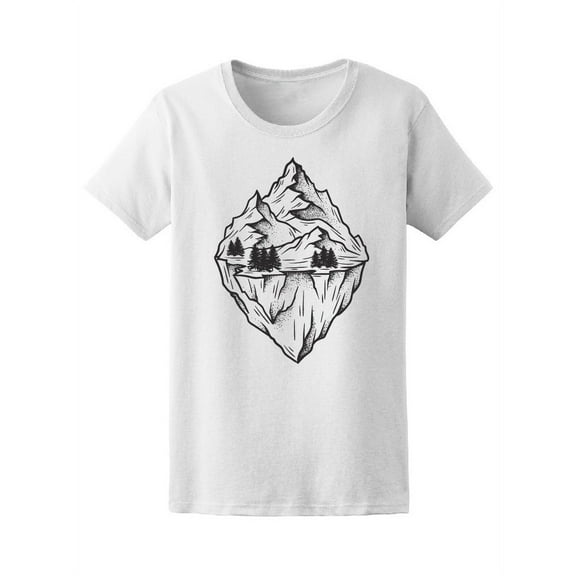 Abstract Mountains Simple Art T-Shirt Women -Image by Shutterstock, Female Medium