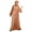 Beige, variant on Women’s Solid‑Color Flared‑Sleeve Waist‑Tie Full‑Length Polyester Abaya Arab Kaftan Maxi Dress With Matching Belt Size S‑XXL Plus Size Friendly