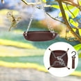 thumbnail image 5 of Guiexla Hanging Bird Feeder, Outdoor Hummingbird Feeders, Faux Leather Feeding Tray, Metal Mesh Attracting Wild Birds Square Platform, 5 of 8
