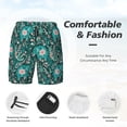 thumbnail image 3 of Yiaed Lephants in the Jungle Print Mens Swim Trunks Bathing Suit Compression Liner Beach Swim Shorts Swimwear Quick Dry Zipper Pocket No-Chafing Board Short-, 3 of 6