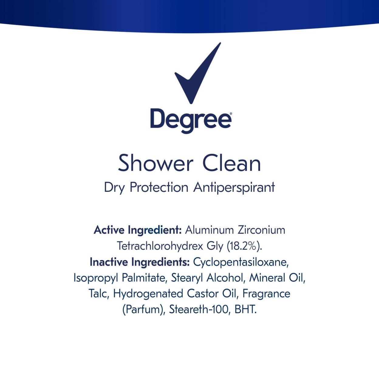 Degree Antiperspirant Deodorant Shower Clean 2.6 Ounce (Pack of 5)