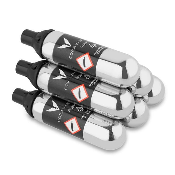 Coravin Pure Capsules - Gas argón para sistemas de ahorro de vino por copa Coravin Timeless y Coravin Pivot - Paquete de 6