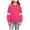 F#03-Hot Pink, variant on OYXSER Kids Girls Pullover Hoodie with Striped Long Sleeves Drop Shoulder Design and Front Pocket, Hot Pink 2-3Y