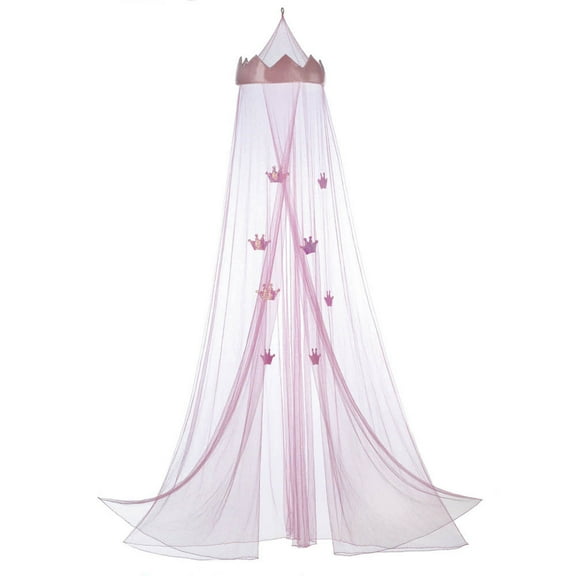 Zingz & Thingz Princess Bed Canopy with Crown - 104" - Pink