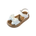 thumbnail image 5 of hengsof Girls Bow Sandals Soft Sole Non Slip Outdoor Comfort Casual Summer Beach Shoes Cute Toddler Princess Flat Footwear, 5 of 8