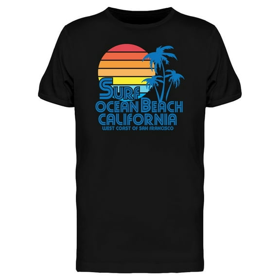 Surf Ocean Beach California T-Shirt Men -Image by Shutterstock, Male 3X-Large