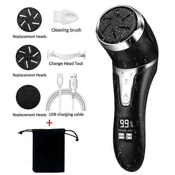 Lima eléctrica para pies con pantalla LED, herramientas de pedicura, máquina de pedicura al vacío de dos velocidades, removedor de callos de piel muerta, herramienta portátil para el cuidado de los