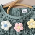 thumbnail image 5 of Amidoa Girls Summer 2 Piece Outfits Kids Ruffle Sleeve Short Sleeve and Shorts Casual Clothing Sets Mint Green Size 3T, 5 of 7