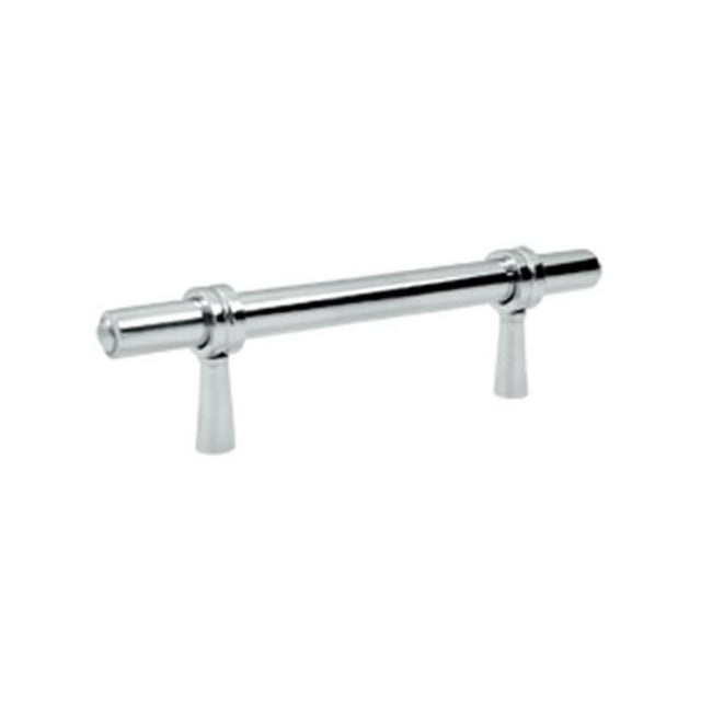 Deltana P310U26 4.75 in. Réglable Pull- Chrome Brillant - Solide