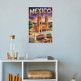 thumbnail image 4 of Guadalajara Vintage City Travel Poster in Watercolor Tones with Historical Architecture Canvas Poster, 4 of 8