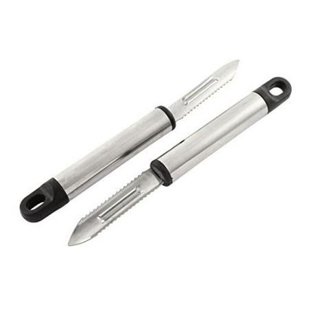 uxcell Straight Cutter Toothed Descaler Vegetable Fruit Slicer Peeler 2 Pcs