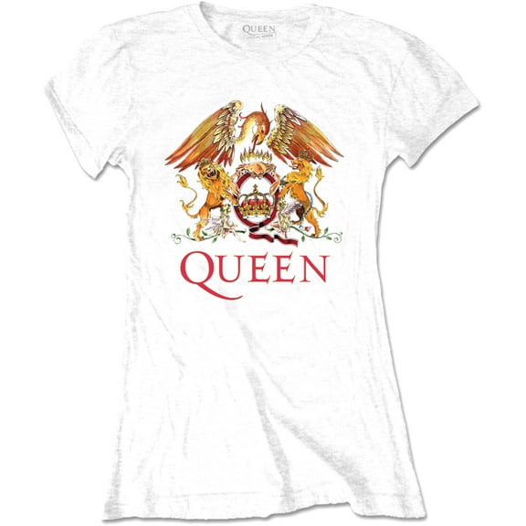 Queen Ladies T-Shirt: Classic Crest (Large)