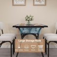 thumbnail image 4 of 5 Piece Dining Table Set for 4, Kitchen Table and Chairs for 4, Modern Dining Room Table with Storage Rack for Small Space, 4 of 7