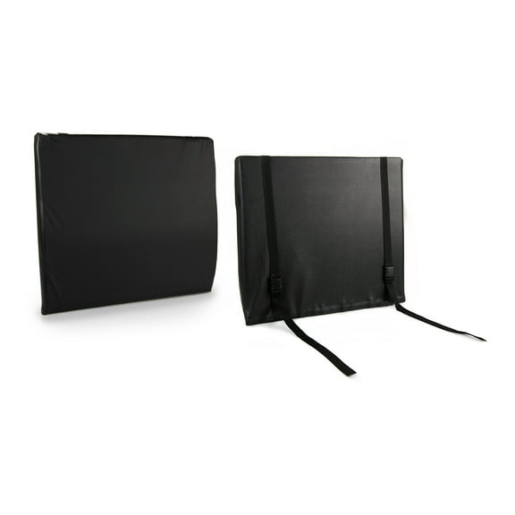 McKesson Foam Back and Lumbar Support Cushion, Black - 20 in x 19 in, 4 Ct