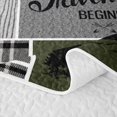 thumbnail image 5 of Manfei Adventure Camper Twin Quilt Set 2 Pieces,Jungle Bear Deer Twin Coverlet Set,Olive Gray,1 Bedspread and 1 Pillowcase, 5 of 7