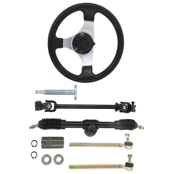 Conjunto De Volante Go Kart, 11.8 Pulgadas De Diámetro, Ajustable, Completo, Duradero, Kit De Bastidor De Barra De Acoplamiento Para Motores De 150 Cc-250 Cc ANGGREK Otros