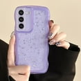 thumbnail image 3 of Compatible with Samsung Galaxy S22 Glitter Clear Phone Case,Cute Curly Wave Frame Case Women Bling Shiny S22 Case Soft Shockproof Bumper Cover (Black, Samsung Galaxy S22), 3 of 8