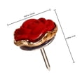 thumbnail image 2 of FONWILYO 60 Pcs Épingles à Pousser Décoratives en Forme de Fleur Roses Rouges Pointes de Pouce pour Panneaux d'Affichage et Mur, 2 of 8