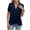 Womens Tops Short Sleeve-Navy, variant on Homenesgenics Womens Tops under $5 Plus Size Women's New Short-sleeved V-Neck Solid Color Casual Fashion Tops Pink XXL