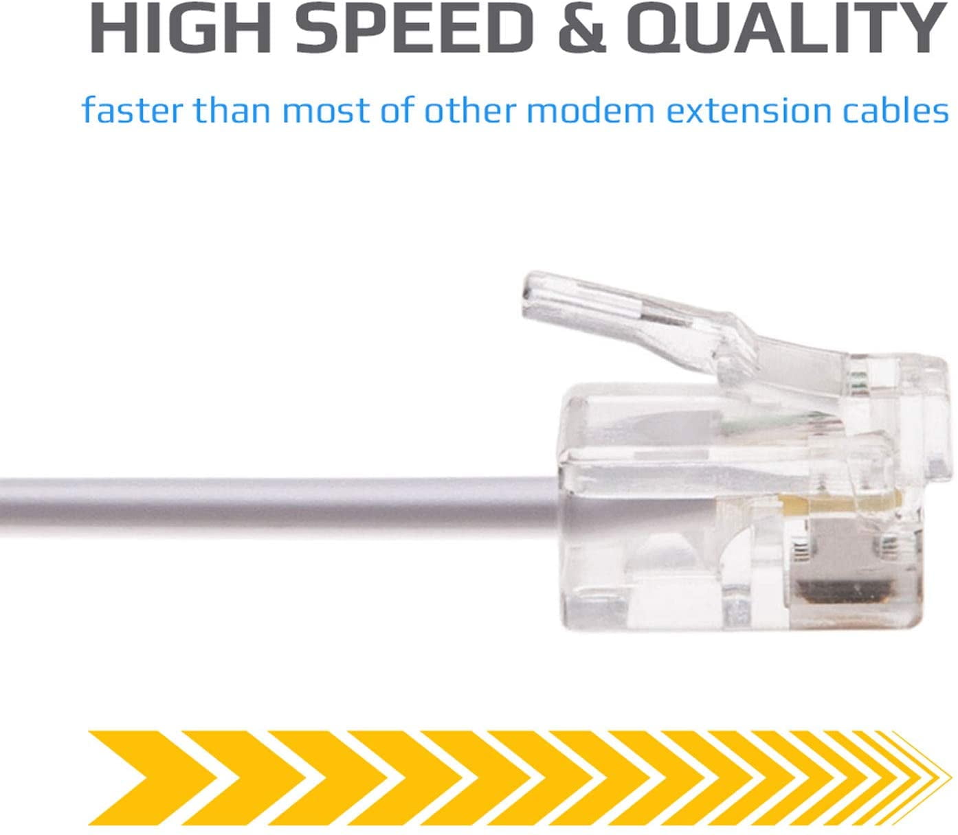 RJ11 to RJ11 High Speed Broadband Internet BT Modem/Ext Router Phone Long Cable 