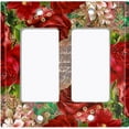 thumbnail image 6 of Metal Light Switch Plate Cover Elegant Red Floral Nature Scripture Damask FLW085, 6 of 13