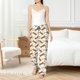 thumbnail image 4 of Balery Leopard Print Pantalones de pijama para mujer, pijamas ultraligeros, pantalones de estar por casa-Medium, 4 of 6