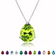 thumbnail image 1 of Collar Elegante JeenMata con Colgante Deslizante Peridoto 1,5 Cts Oro Blanco, 1 of 6