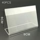 thumbnail image 2 of 40x Price Tag Stand Mini Acrylic Sign Display Holder Price Name Card Tag Label Stand Bracket Home Decor Purse Perfume Display, 2 of 7