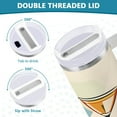 thumbnail image 3 of Yayeee 30oz Stainless Steel Tumbler with Straw and Handle Double-Wall Insulated Travel Water Bottle, Beige Glasses, 3 of 8