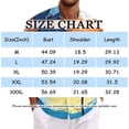thumbnail image 3 of Hogleaql Men's Casual Button Down Shirts Sleeveless Hawaiian Shirts Tropical Graphic Vacation Fashion Beach Tshirt Wine 2XL, 3 of 6