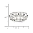 thumbnail image 3 of Mens Sterling Silver Fancy Wedding Band Ring (7mm), 3 of 4