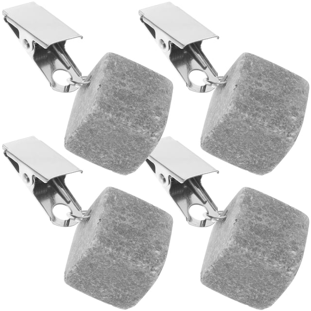 TABLZONE 4Ud Clips Con Pesos Piedra Natural Para Manteles En Casa Fiesta O Jardín Color