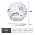 thumbnail image 2 of Daiia Sea Animals Printed Pattern Ceramic Plate Dinner Plates Bone China Decorative Plates with Display Stand Art Ceramic Ornaments for Wall Hanging Decoration-8in, 2 of 6