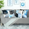 thumbnail image 2 of Blue Boho Pillow Covers 18x18 Set of 4 Mid Century Modern Decorative Aesthetic Colorful Throw Pillow Cushion Covers Abstract Geometric Minimalist Pillow Covers for Sofa Bed Indoor Home Decor, 2 of 4