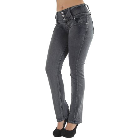 Silver Jeans Embroidered Jeans - High waist Colombian style Butt lift stretch denim Boot Leg jeans