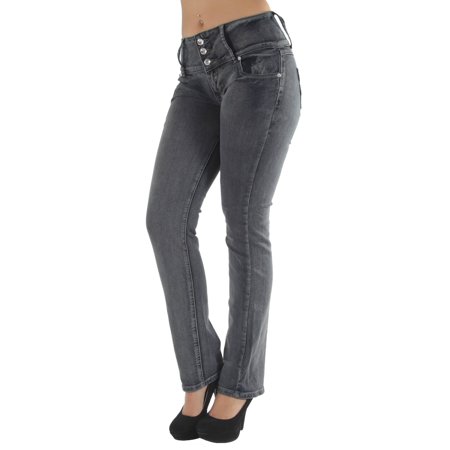 High waist Colombian style Butt lift stretch denim Boot Leg