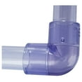 Clear PVC Pipe Fitting (bluish tint) 90 Degree Elbow, Schedule 40/80