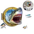 thumbnail image 1 of Pegatinas 3d de tiburón para sala de estar, sofá, dormitorio, baño, Pvc, protección del medio ambiente, quitar pegatinas de pared, 60*90cm, 1 of 5