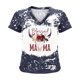 thumbnail image 4 of Top de manga corta con estampado de degradado Sexy de verano para mujer con cuello en V y estampado de día regular para mujer OAVQHLG3B Store lin121212, 4 of 5